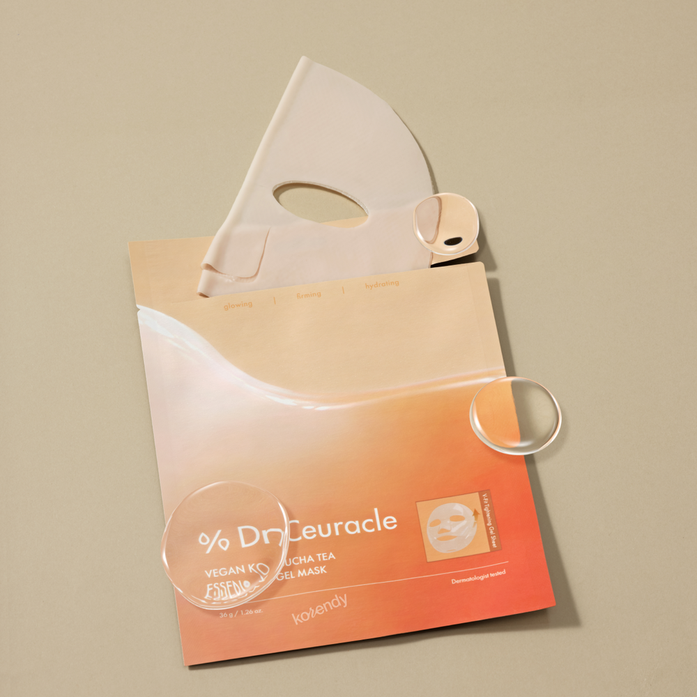 Dr.Ceuracle Vegan Kombucha Tea Essence In Gel Mask V-Fit 3-Pack