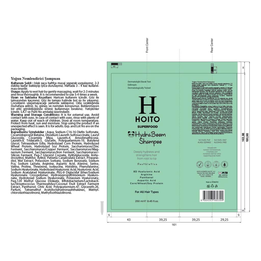 Hoito Superfood Intense Moisturizing Shampoo for Dry Hair 250 ml