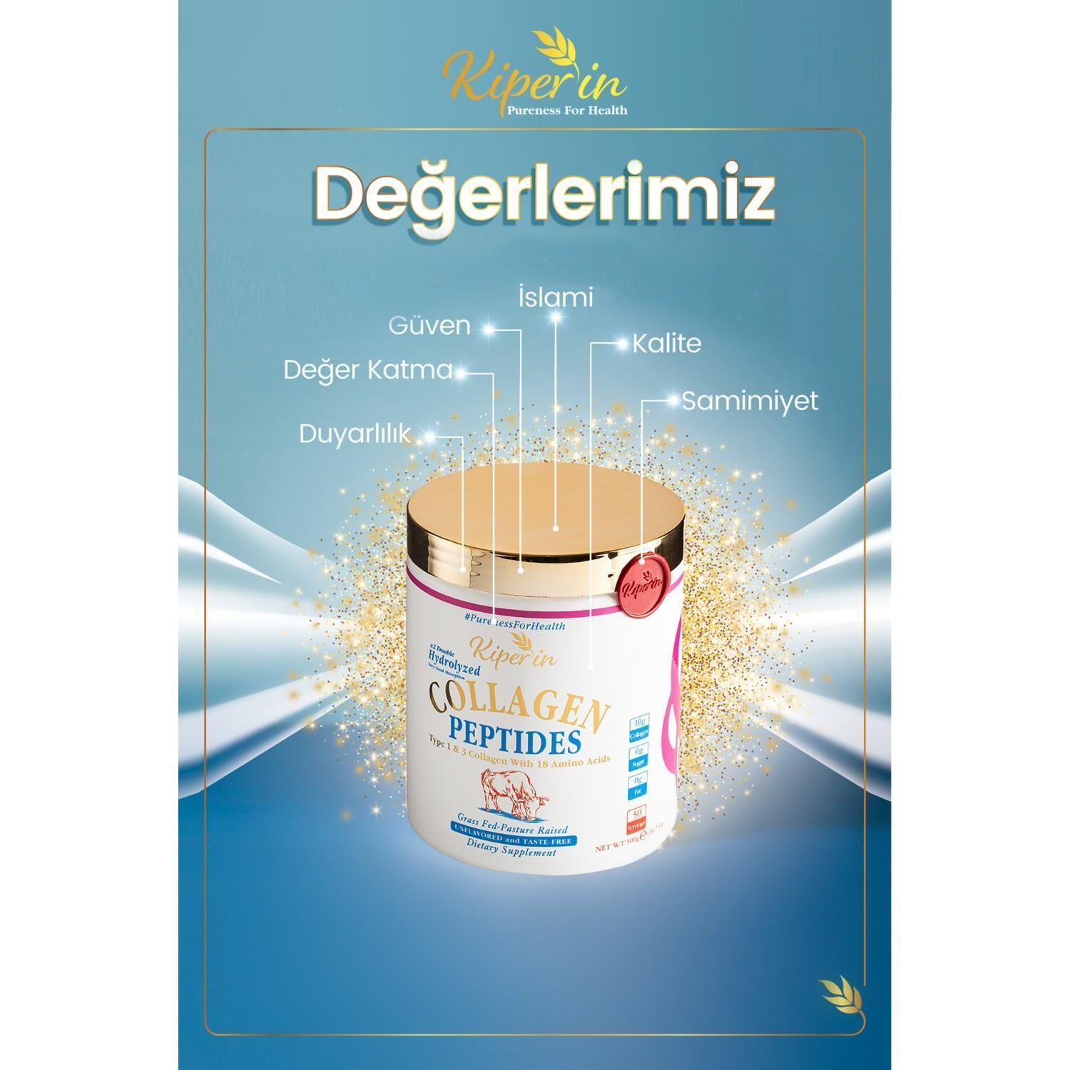 Kiperin Collagen Peptides 50-Day Supply - 500g Collagen Supplement for Skin Health & Anti-Aging Kiperin Collagen Peptides - 50 Day Supply collagen supplement, collagen peptides, skin health supplement, anti-aging supplement, 50-day collagen supply, beauty supplement, wellness product, skin care, health and wellness, dietary supplement
