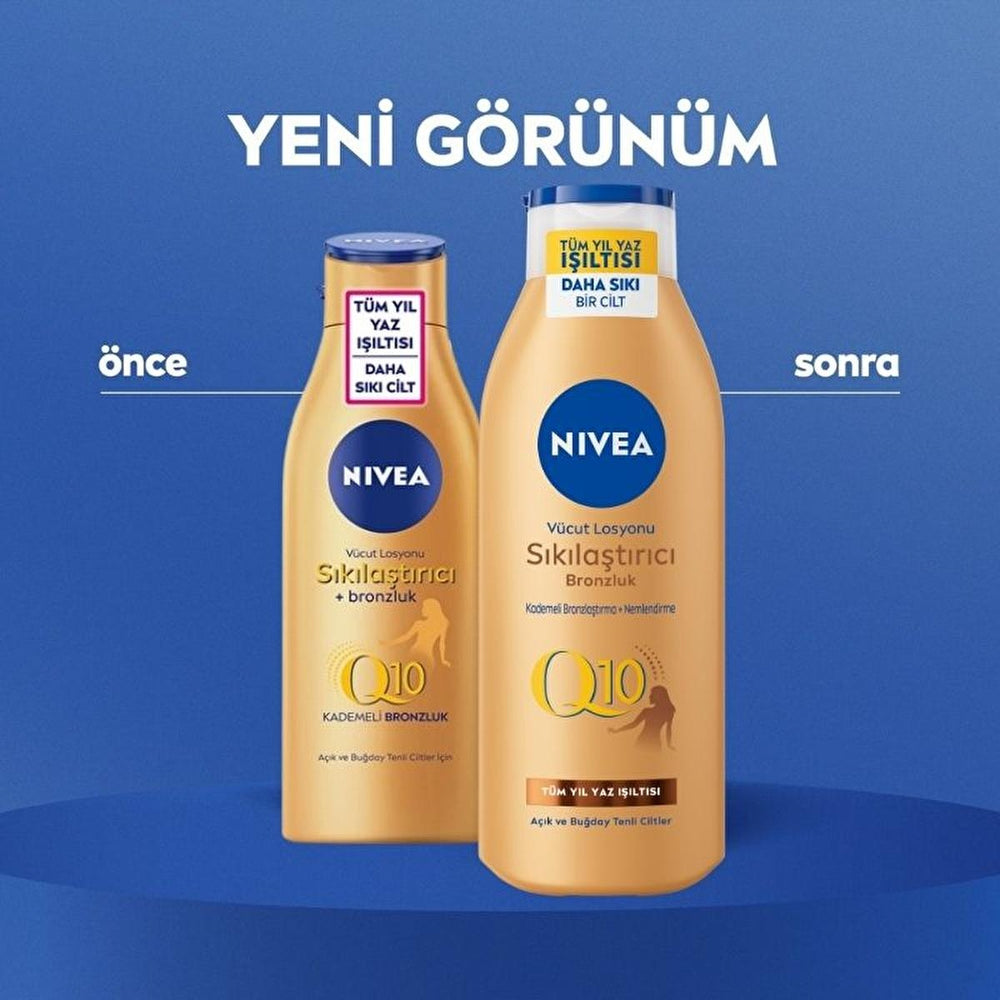 Nivea Nivea Q10 Firming & Tanning Body Lotion - Moisturizing, Sunless Tan, Firming Body Care for Fair to Medium - view 5