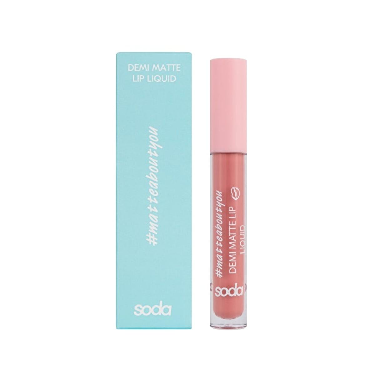 Soda Liquid Lipstick - Demi Matte Finish, Long Lasting & Easy Apply - 011 Answer Soda Demi Matte Liquid Lipstick - Long Lasting & Comfortable Liquid Lipstick, Demi Matte Lipstick, Long Lasting Lip Color, High Pigment Lip Liquid, Easy Apply Lipstick, Cosmetics, Makeup, Lip Care, Beauty Products, Long Lasting Makeup, Comfortable Lipstick, Makeup Essentials