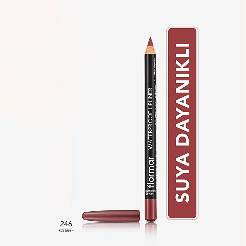 Flormar Waterproof Mat Lip Liner - Rosebush, Long Lasting & High Pigment Density - view 6
