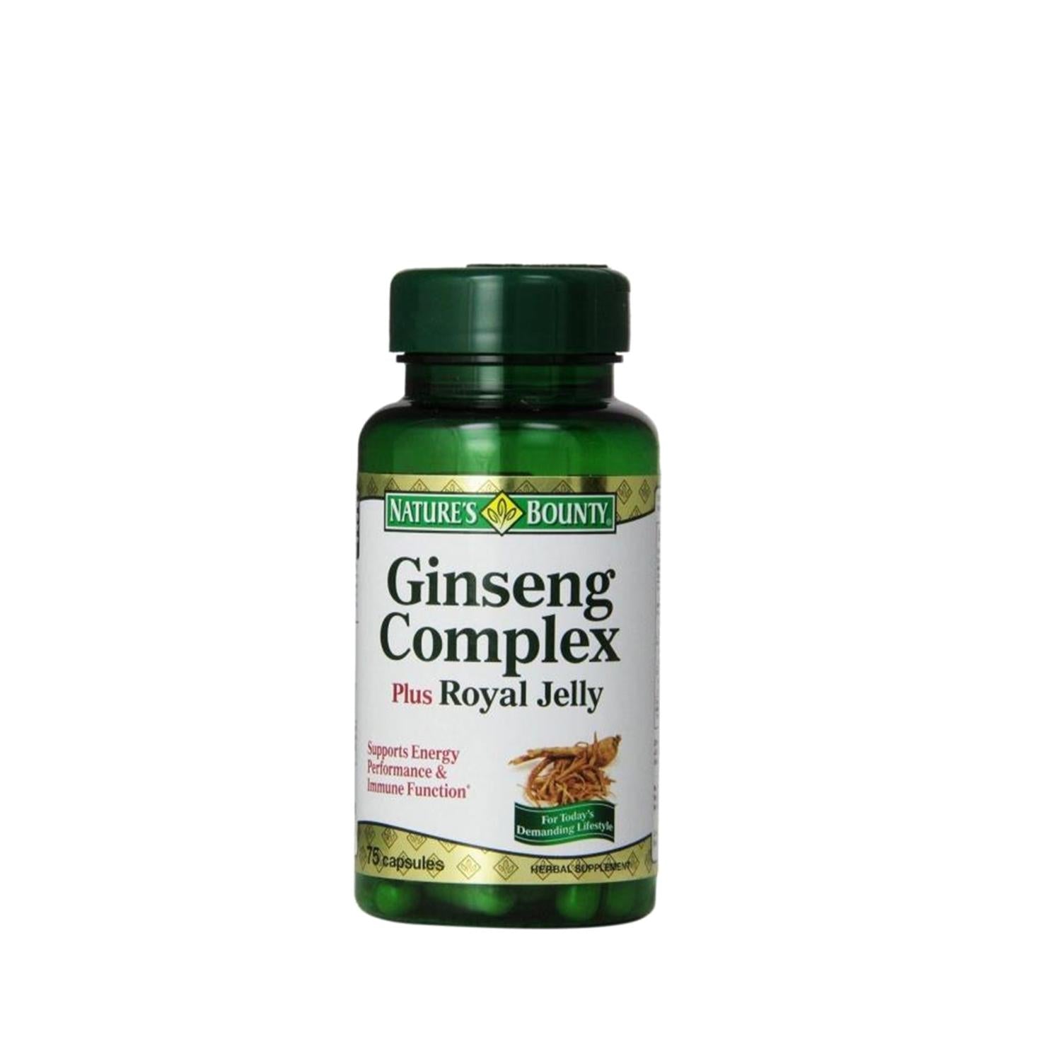 Nature's Bounty Ginseng Complex Plus Royal Jelly Dietary Supplement - 75 Capsules for Energy & Wellness Ginseng Complex Plus Royal Jelly Supplement by Nature's Bounty Ginseng Complex Supplement, Royal Jelly Capsules, Dietary Supplements for Energy, Nature's Bounty Supplements, Herbal Wellness Products, Energy Boost, Mental Clarity, Antioxidant Supplement, Wellness, Health Supplements, Natural Energy, Vitality Boosters