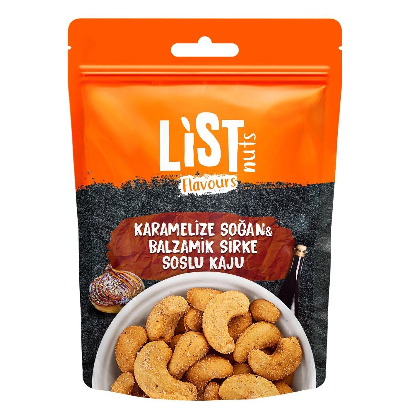 List Flavours Caramelized Onion &amp; Balsamic Cashews 100g