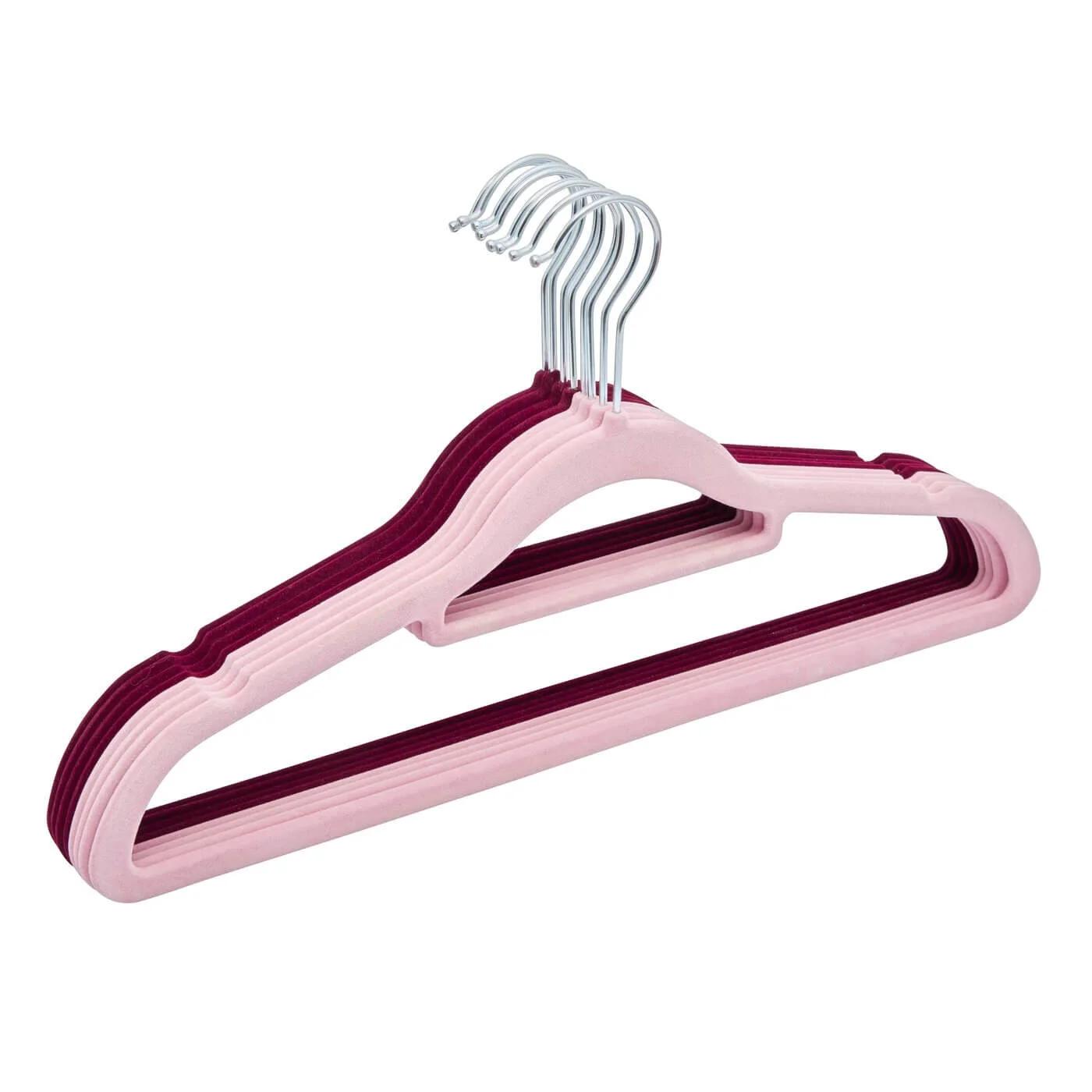 Ideenwelt Pink Padded Clothes Hangers Soft Grip 8-Pack