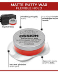 Morfose Ossion Putty Matte Wax for Strong Hold and Texture 60 ml