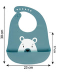 Sevi Bebe Silicone Baby Bib - Waterproof, Adjustable, and Easy to Clean for Mess-Free Mealtime - image 5