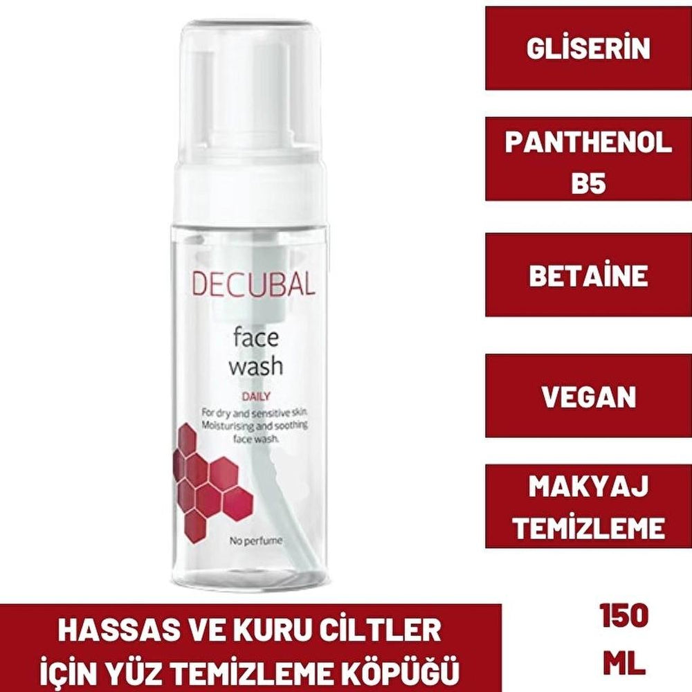 Decubal Face Wash Gentle Cleansing Foam for Dry Skin 150 ml