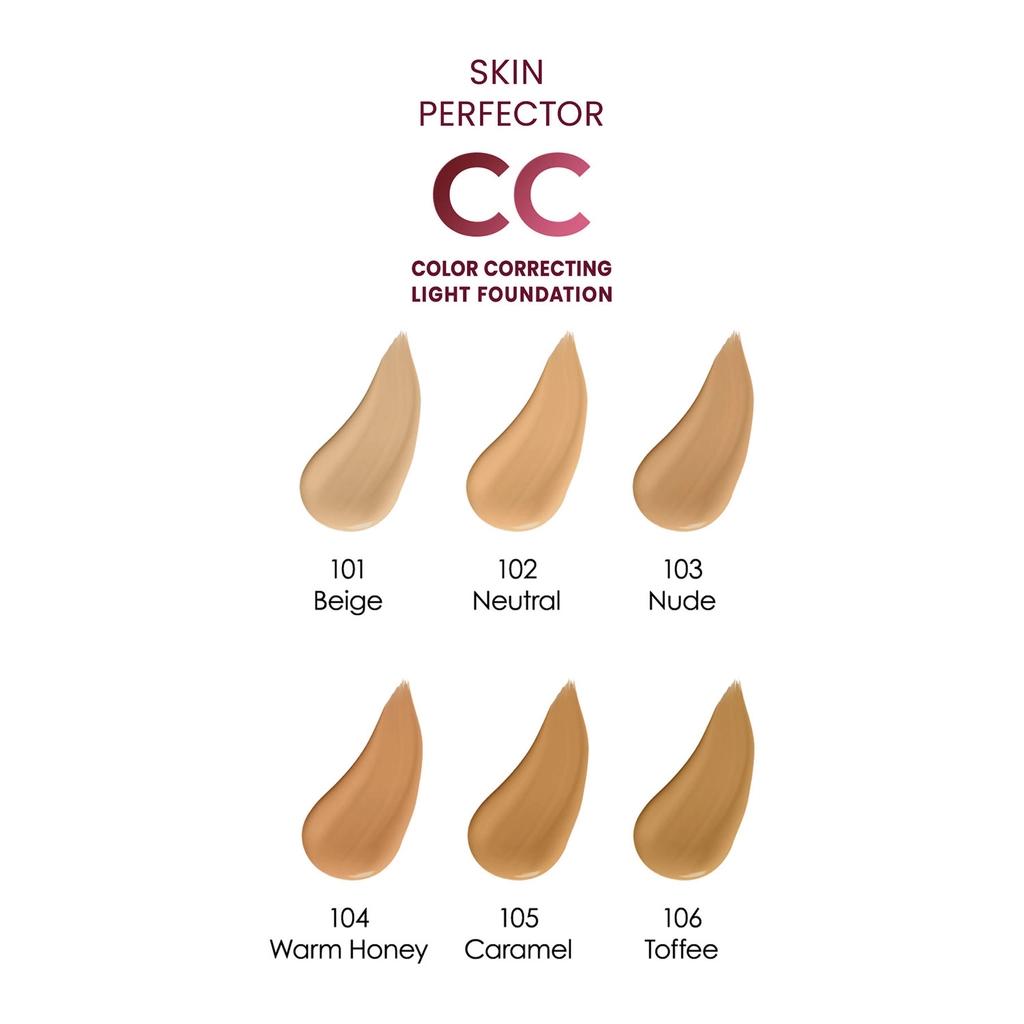 Golden Rose Skin Perfect CC SPF50 Foundation 104 Warm Honey 30ml