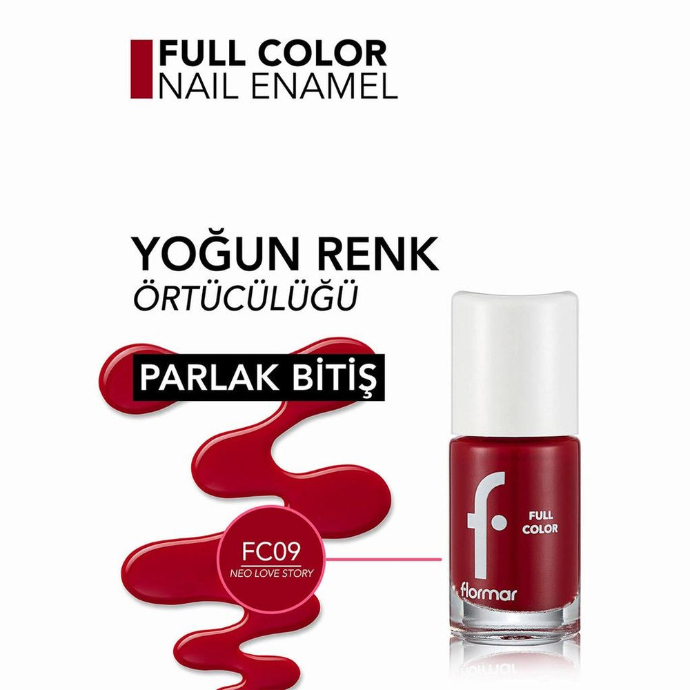 Flormar Full Color High-Pigment Nail Polish FC09 Neo Love Story