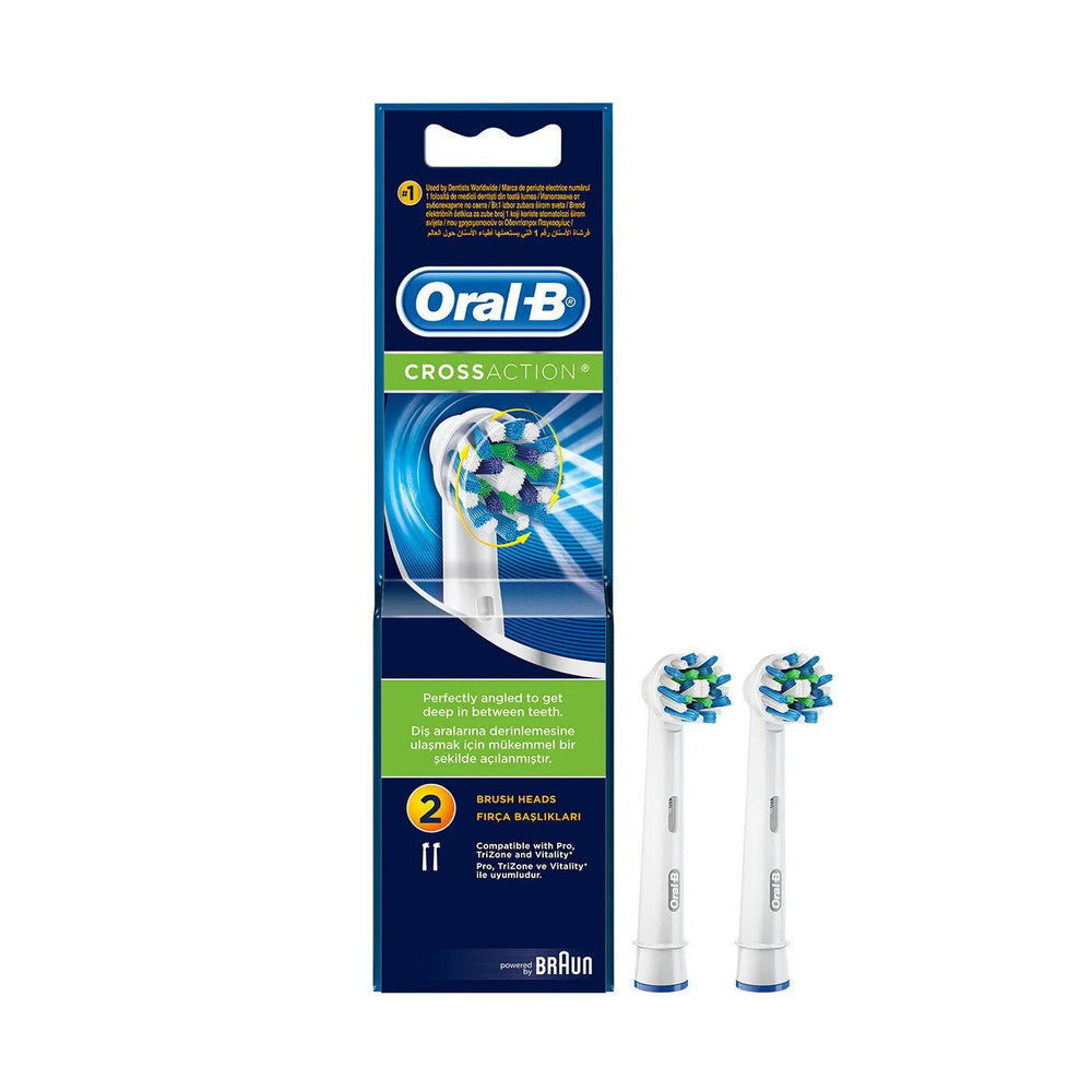 Oral-B CrossAction X-Filament Replacement Brush Heads 2-Pack