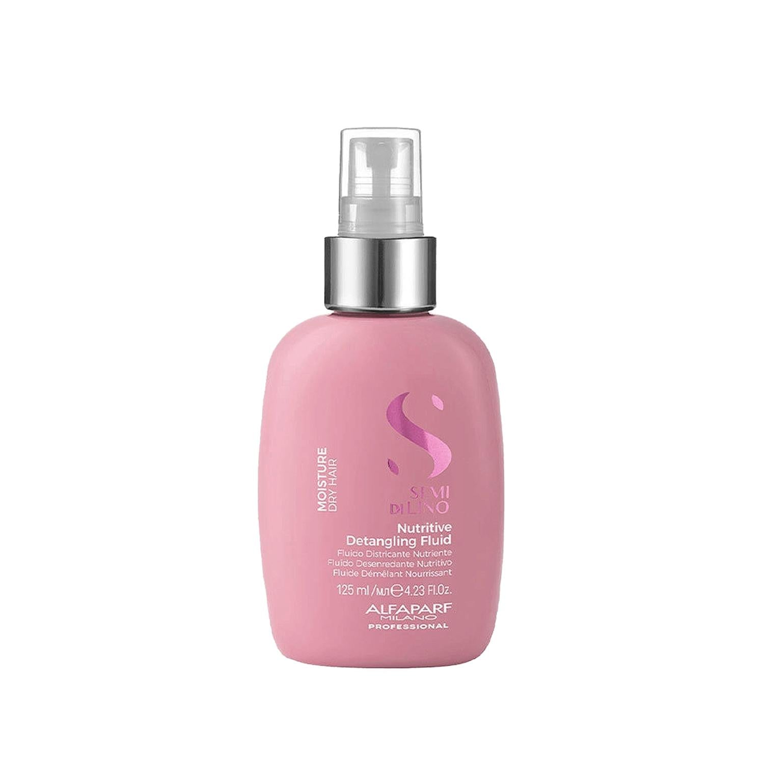 Alfaparf Semi Di Lino Moisture Nutritive Detangling Fluid - Nourishing Hair Detangler for Dry or Damaged Hair, 125ml Alfaparf Semi Di Lino Detangling Fluid - Moisturizing Hair Care hair detangler, moisturizing hair care, Alfaparf Semi Di Lino, detangling fluid, nourishing hair product, hair care routine, dry hair solution, damaged hair repair, hydrating hair, silky hair, healthy hair, hair nourishment, detangling spray, hair moisturizer