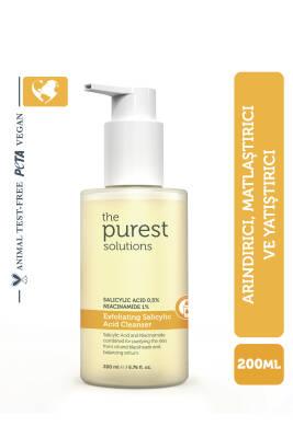 The Purest Solutions Exfoliating Salicylic Acid Cleanser with Niacinamide - 200ml - For Acne Prone, Oily Skin Exfoliating Salicylic Acid Cleanser for Acne Prone Skin Exfoliating Facial Cleanser, Salicylic Acid Cleanser, Niacinamide Skin Care, Acne Prone Skin Products, Oily Skin Care Routine, Skincare for Acne, Blackhead Removal, Salicylic Acid Benefits, Niacinamide Benefits, Green Tea Extract, Zinc PCA, Daily Skincare Routine, Facial Cleanser for Oily Skin