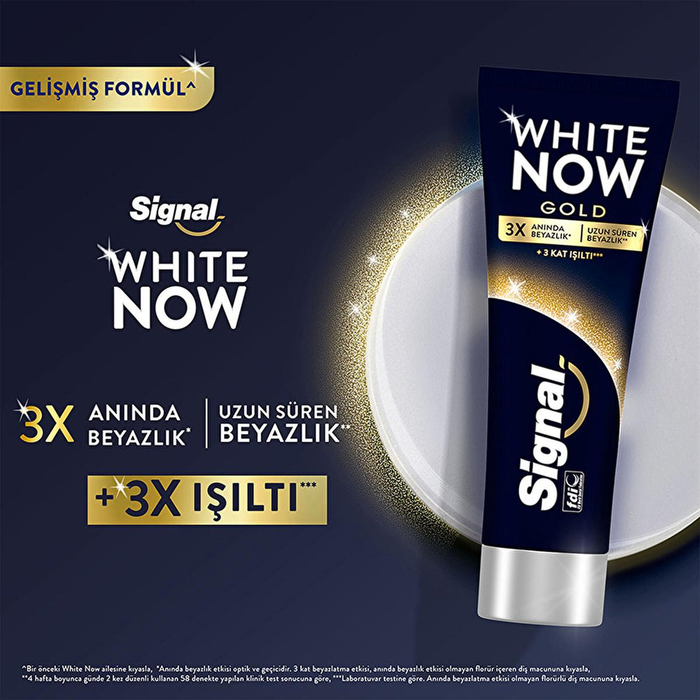 Signal White Now Gold Whitening Toothpaste - 3x Whiter Smile, Instant & Long-Term Effect - view 3