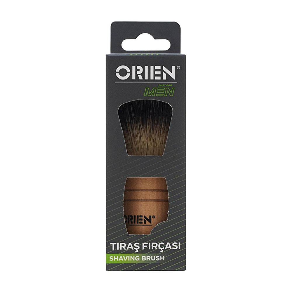 Orien Men Synthetic Shaving Brush with Wooden Handle for Sensitive Skin - Gentle, Durable, and - Hair Accessories