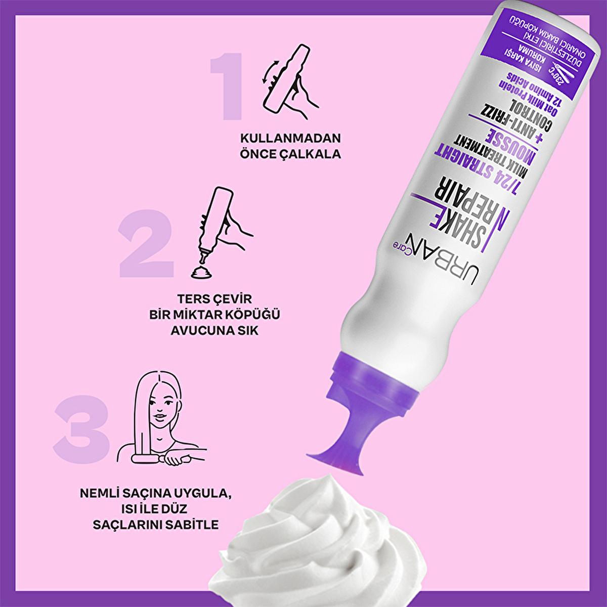 Urban Care Shake N Repair Hair Smoothing Foam - Vegan, Heat Protectant, Dermatologically Tested Urban Care Shake N Repair Hair Smoothing Foam - Vegan & Heat Protectant hair smoothing foam, vegan hair care, dermatologically tested hair products, heat protectant hair spray, oat milk protein hair care, frizz control, hair repair, smoothing serum, cruelty-free beauty, vegan beauty products, hair care for frizzy hair, long-lasting smoothness, protective hair styling