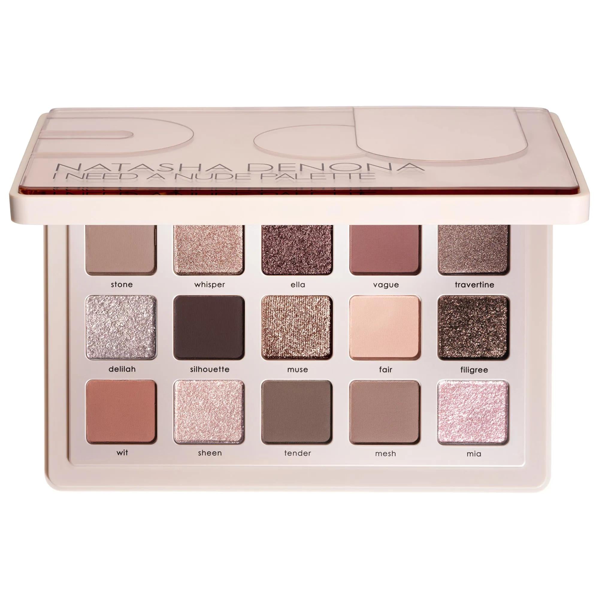 Natasha Denona I Need a Nude Eyeshadow Palette: Cool Toned, Matte, Metallic, Sparkling - Cruelty-Free, High Pigment Eyeshadows for All Skin Tones Natasha Denona Nude Eyeshadow Palette: Cool Toned &amp; Cruelty-Free nude eyeshadow palette, cool toned eyeshadow, matte eyeshadow, metallic eyeshadow, sparkling eyeshadow, cruelty-free makeup, eyeshadow palette for all skin tones, high pigment eyeshadow, natasha denona eyeshadow, wet effect eyeshadow, eyeshadow palette, nude tones, cool tones, matte finish, metallic 