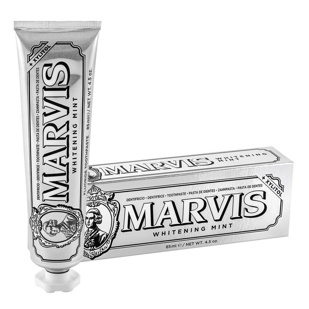 Marvis Whitening Toothpaste with Cold Mint Flavor - 2.87 fl oz Marvis Whitening Toothpaste - Cold Mint Flavor whitening toothpaste, cold mint toothpaste, adult oral care, sodium fluoride toothpaste, Marvis toothpaste, oral hygiene products, teeth whitening, refreshing oral care, daily oral care, oral care routine, healthy smile, brighter smile