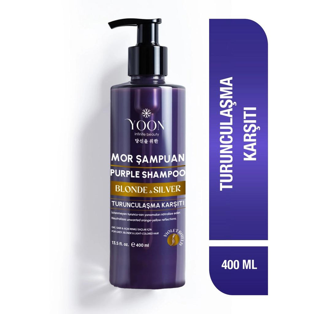 Yoon Anti-Brassiness Purple Shampoo for Blonde Hair 400 ml