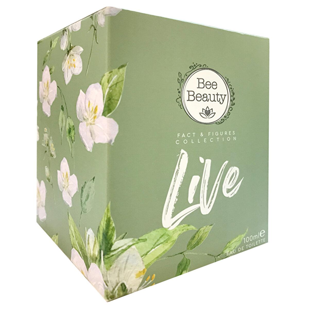 bee beauty live edt women's perfume bottle, bee beauty live edt perfume close up, bee beauty live edt fragrance display Bee Beauty Live EDT - Signature Women's Perfume for Everyday Elegance | 100 ml Bee Beauty Live EDT - Women's Perfume 100 ml women-perfume, bee-beauty, signature-scent, 100ml-edt, floral-fragrance, blueberry-note, musk-fragrance, feminine-perfume, luxury-fragrance, ai-generated