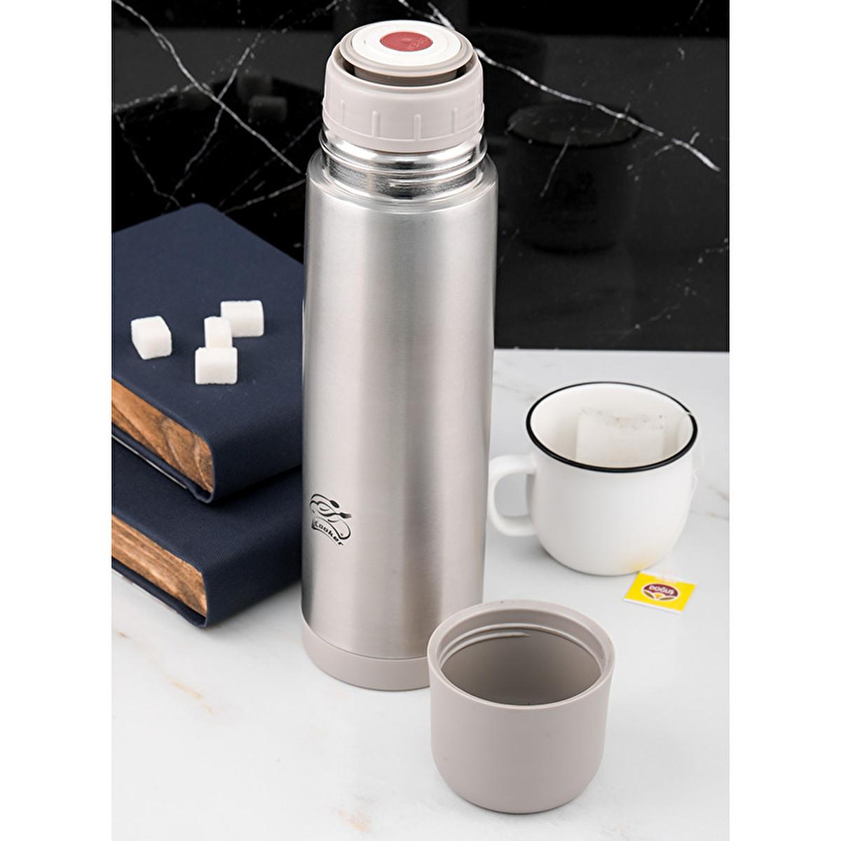 Cooker Stainless Steel Thermos 750ml - Keeps Drinks Hot/Cold for 24 Hours, Durable & Ergonomic Design Cooker Stainless Steel Thermos 750ml - 24 Hour Temperature Control stainless steel thermos, insulated flask, double-walled thermos, outdoor thermos, hot and cold beverage container, picnic essentials, hiking gear, durable tableware, modern design, thermal insulation, 24-hour temperature retention, ergonomic design, non-breakable, local production, outdoor enthusiasts, office accessories, home goods