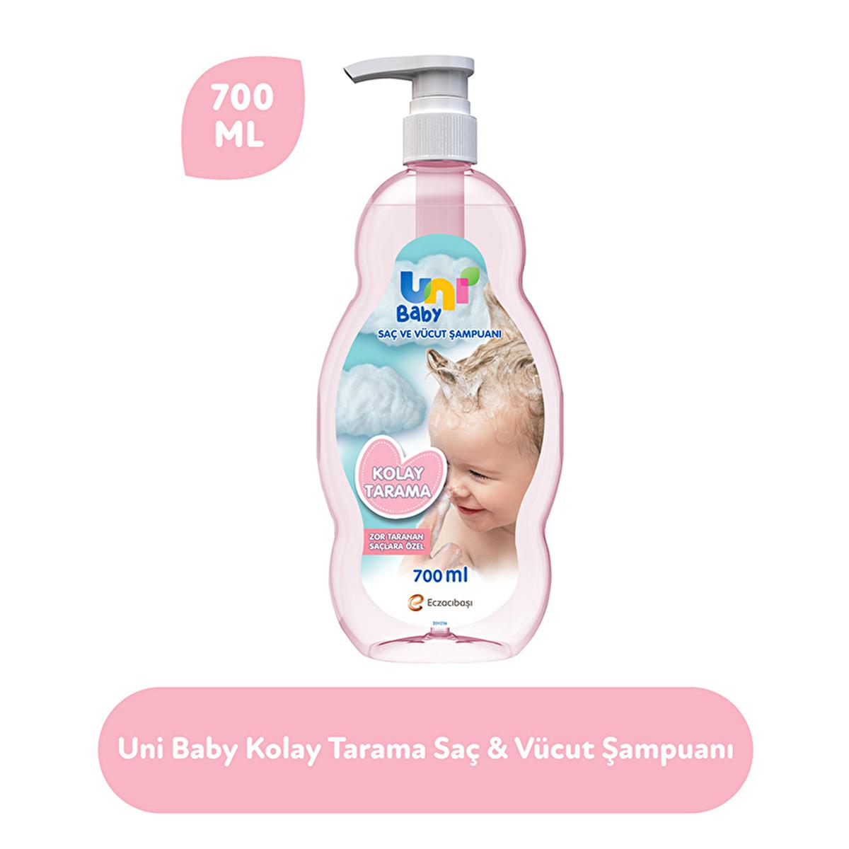 Uni Baby Kolay Tarama Saç ve Vücut Şampuanı - Gentle Detangling Baby Shampoo 700ml Uni Baby Gentle Detangling Baby Shampoo 700ml baby shampoo, detangling shampoo, hypoallergenic baby care, natural baby products, dermatologically tested baby shampoo, gentle baby shampoo, tear-free shampoo, pH balanced baby shampoo, baby hygiene products, Uni Baby products