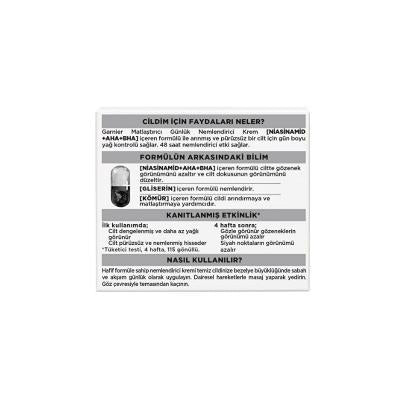 Garnier Daily Moisturizing Cream for Oily Skin - Garnier Saf Kömür Matlaştırıcı Nemlendirici Krem 50ml Garnier Saf Kömür Daily Moisturizing Cream - Oil Control &amp; Hydration Garnier Saf Kömür, Matlaştırıcı Nemlendirici Krem, Vegan nemlendirici, Yağlı cilt nemlendiricisi, Niasinamid AHA BHA nemlendirici, Daily Moisturizing Cream, Oily Skin Care, Vegan Skincare, Cruelty-Free Skincare, Gel Moisturizer, Activated Charcoal Skincare, Gliserin Nemlendirici, Skincare for Oily Skin, Matte Finish Moisturizer
