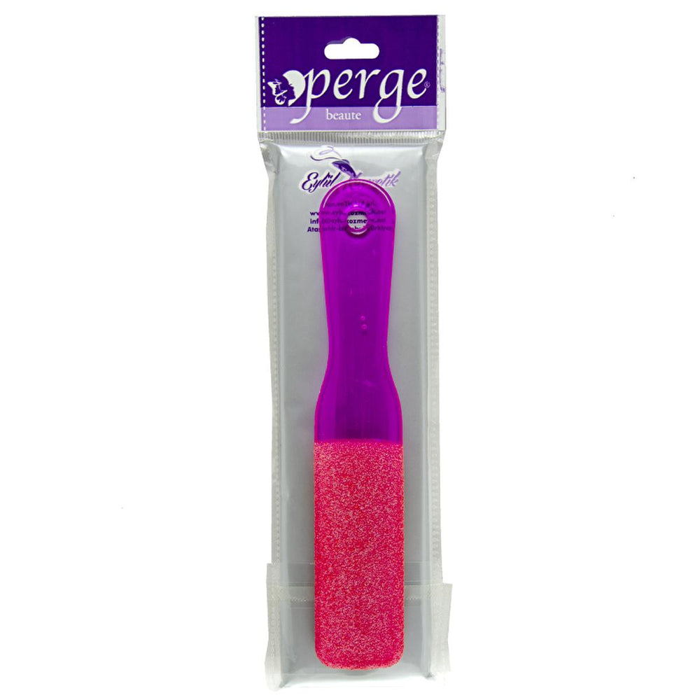 Perge Plastic Foot File for Smooth Heels - Portable, Easy to Use, Durable Foot Care Tool - Foot Cream