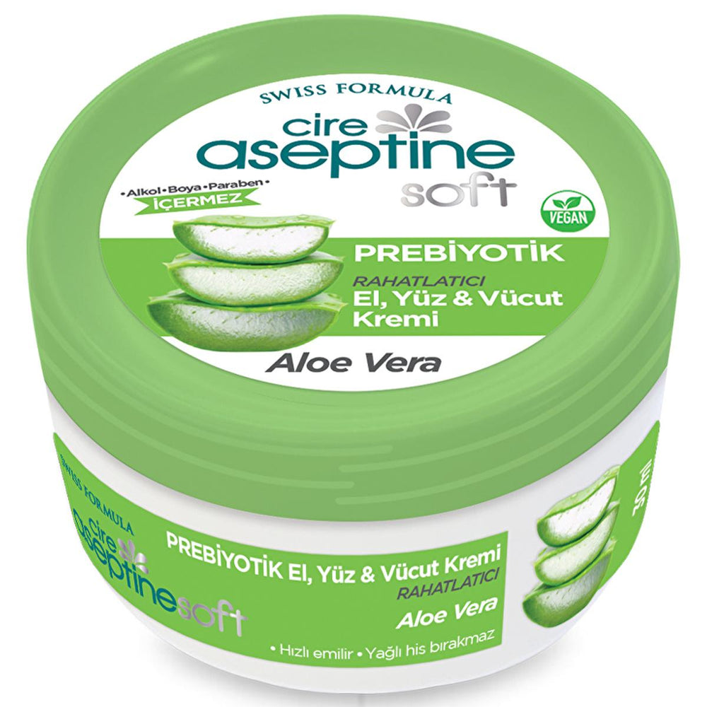 Cire Aseptine Soft Aloe Vera Prebiotic Moisturizing Cream - Nourishing Skincare for Sensitive Skin, - Face Cream