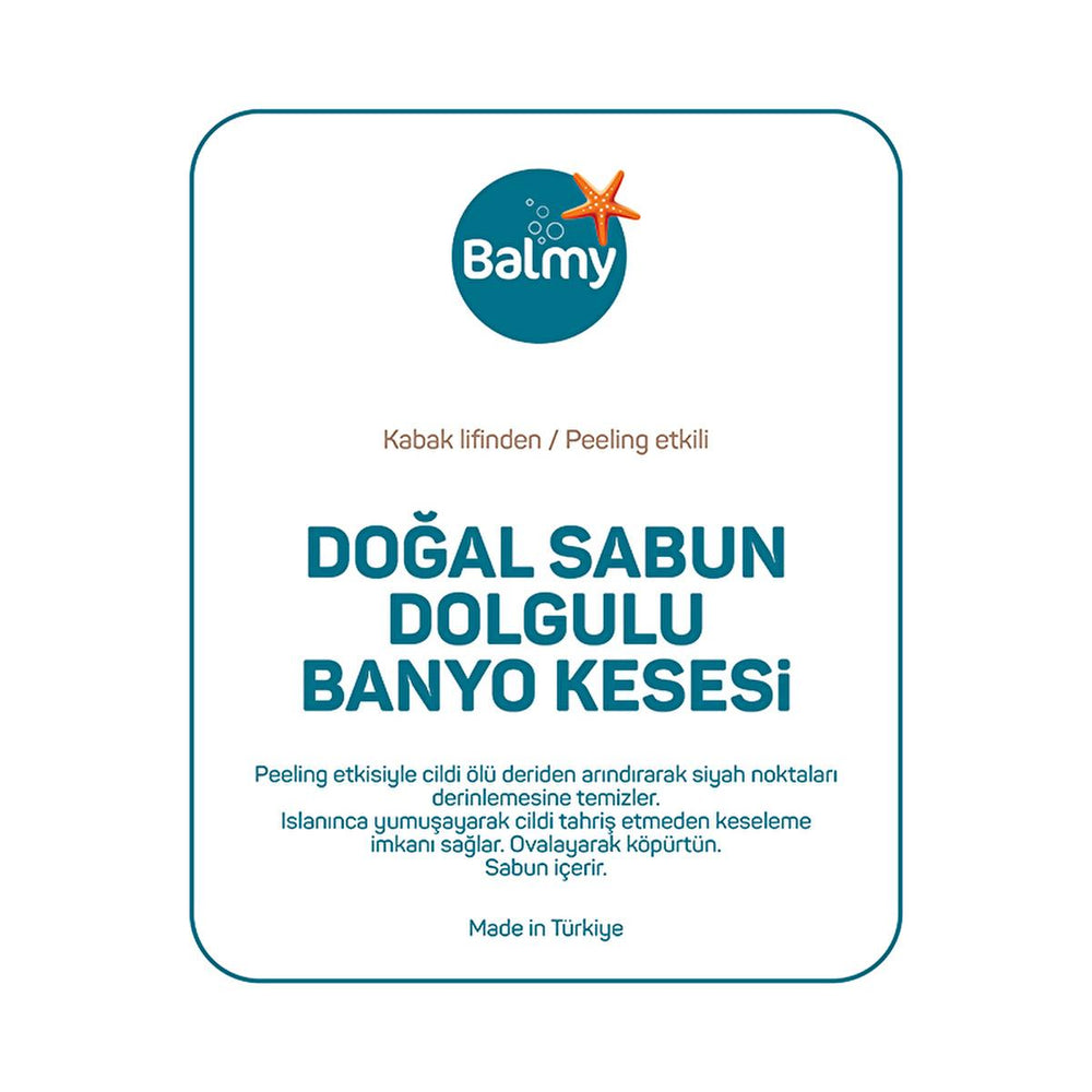 Balmy Natural Soap Filled Bath Puff for Gentle Exfoliation - Sensitive Skin Care - view 3