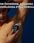 Nivea Men Deep Extreme Roll-on Deodorant for Active Men - Long Lasting Anti-Perspirant Protection, 72 Hours - Deodorant