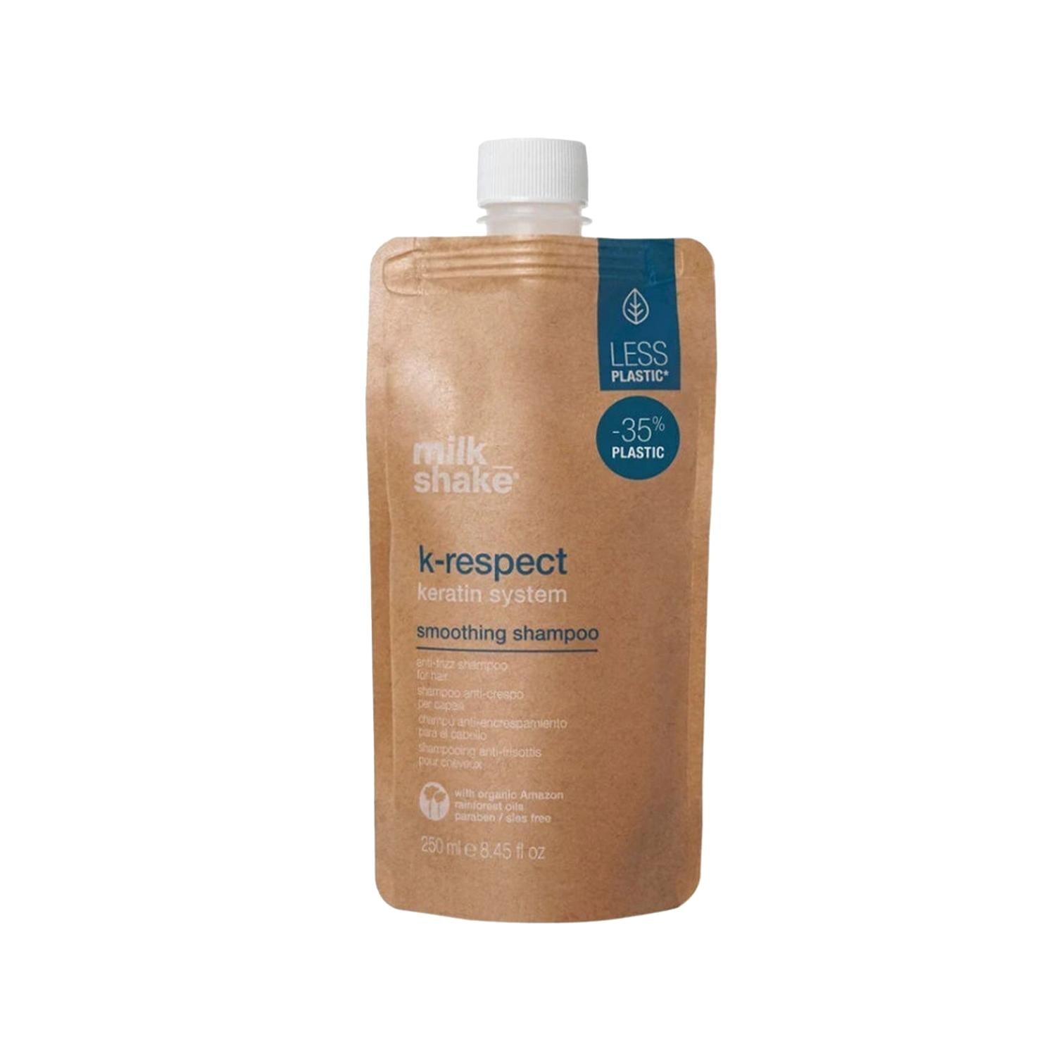 milk_shake K-Respect Smoothing Sulfate-Free Shampoo - Gentle, Smoothing, 8.45 fl oz milk_shake K-Respect Smoothing Shampoo - Sulfate-Free & Gentle sulfate-free shampoo, smoothing shampoo, milk_shake shampoo, K-Respect Smoothing, hair care products, gentle hair care, sulfate-free hair care, smoothing hair care, moisturizing shampoo, sensitive scalp solutions, damaged hair repair, luxurious shampoo, 8.45 fl oz shampoo, milk_shake K-Respect