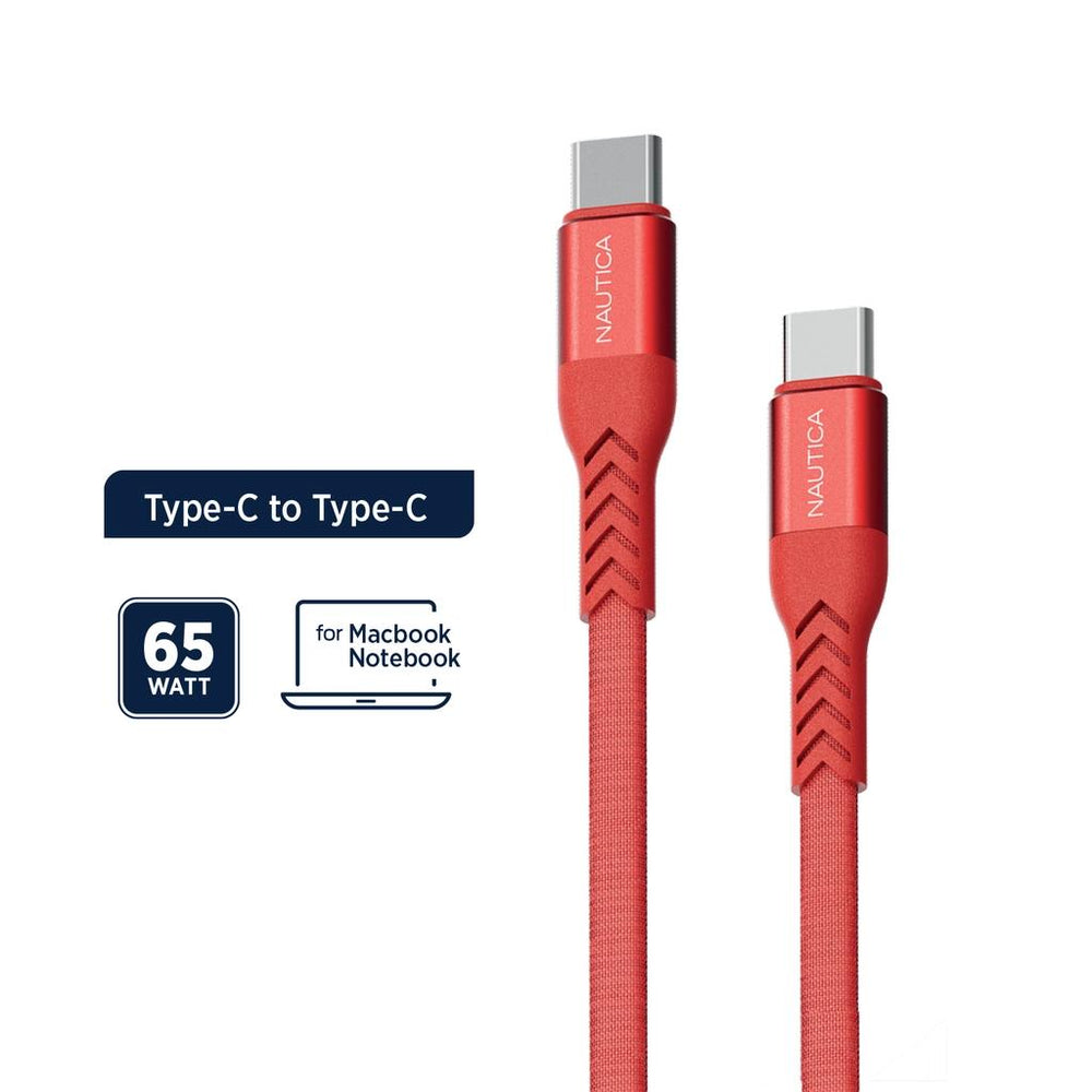 Nautica C400 Type-C Red Charging Cable 1m