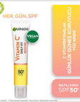 Garnier Daily Face Moisturizer with SPF50+ - Brightening Vitamin C Face Cream for Sensitive Skin Garnier SPF50+ Vitamin C Face Moisturizer - Brightens & Protects Daily Moisturizer with SPF, Vitamin C Face Cream, SPF50+ Face Moisturizer, Brightening Face Cream, Vegan Face Care, Sensitive Skin Care, Sun Protection, Moisturizing Cream, Face Moisturizer, Garnier Skincare, Skincare Routine, Radiant Skin, Healthy Skin, Cruelty-Free, Dermatologically Tested