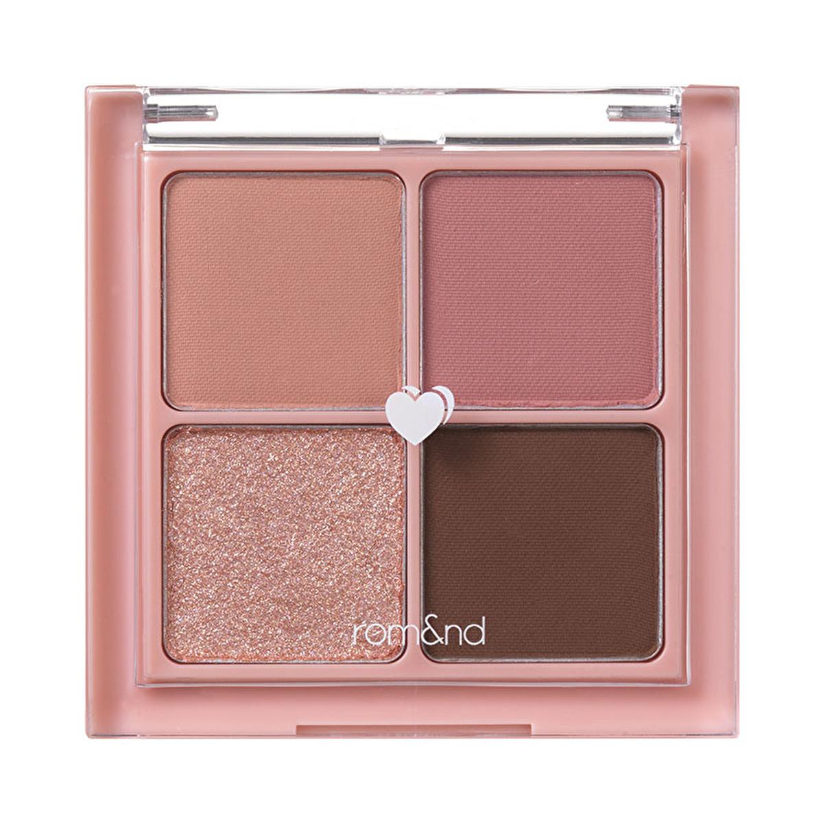 rom&nd better than eyes far palette 02 dry rose front view, rom&nd better than eyes far palette 02 dry rose swatches, rom&nd better than eyes far palette 02 dry rose packaging Rom&nd Better Than Eyes Far Palette 02 - High Pigment, Long-lasting Eye Shadow for Makeup Enthusiasts | 0.39 oz Rom&nd Better Than Eyes Far Palette 02 Dry Rose eyeshadow, rom&nd, makeup, beauty, dry-rose, palettes, high-pigment, long-lasting, ai-generated, cosmetic