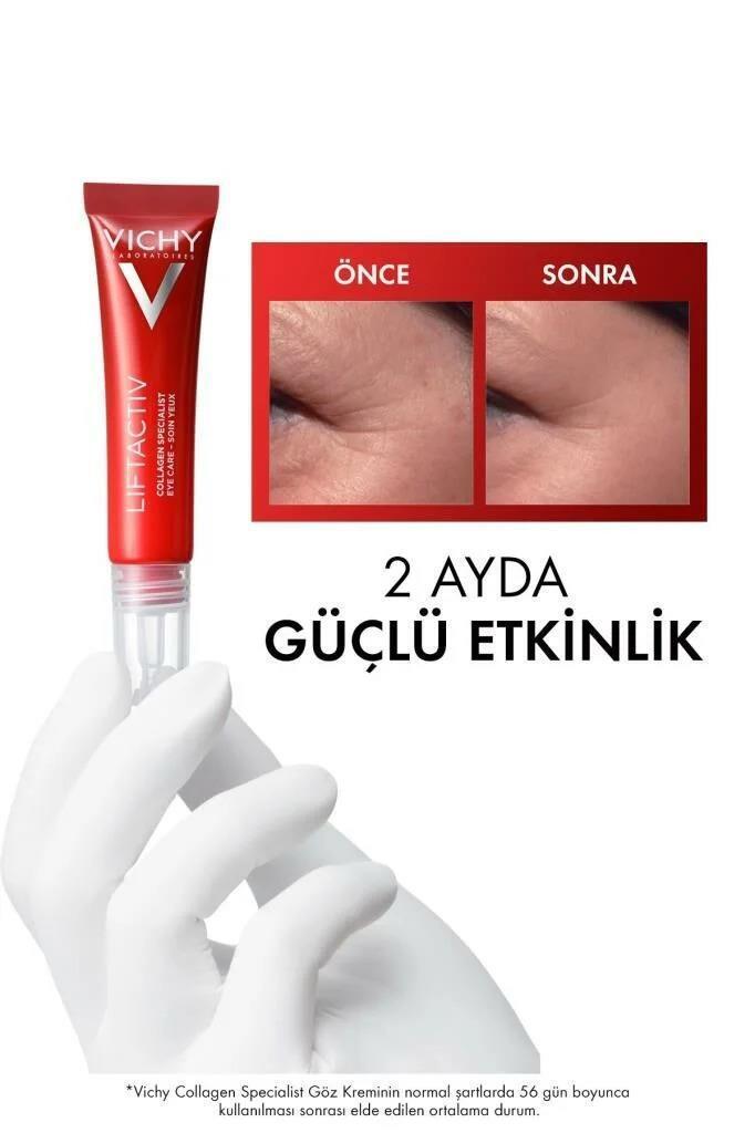 Vichy Liftactive Collagen Specialist Anti-Aging Eye Cream - Reduces Fine Lines & Wrinkles, 0.51 fl oz - view 3