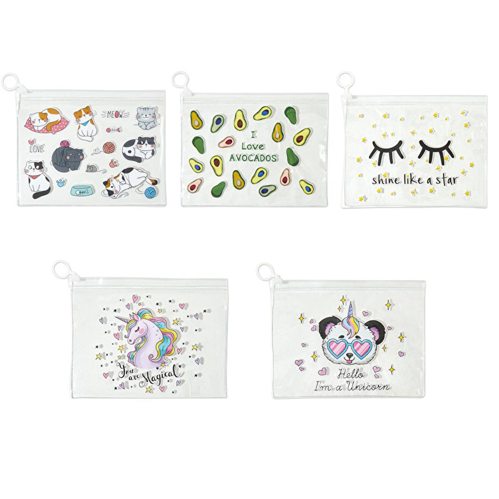 Eklips Transparent Makeup Bag with Assorted Designs - Compact, Versatile Storage for Cosmetics & Travel Essentials Eklips Transparent Makeup Bag - Compact & Versatile Cosmetic Storage Makeup Bag, Transparent Storage, Cosmetic Case, Travel Accessories, Organizer Bag, Compact Storage, Versatile Storage, Cosmetics, Makeup Essentials, Travel Essentials, Beauty Products, Women's Accessories, Gift Ideas