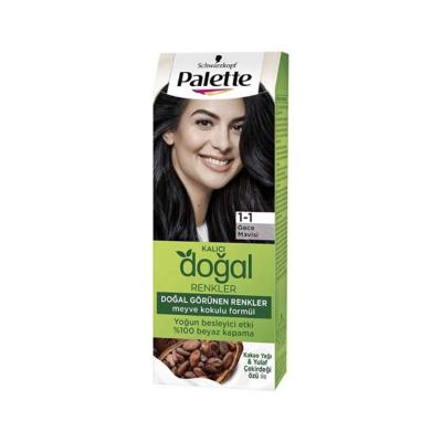 Palette Hair Dye - Gece Mavisi (Night Blue) Natural Hair Color for Individuals Seeking Vibrant Shades - view 2