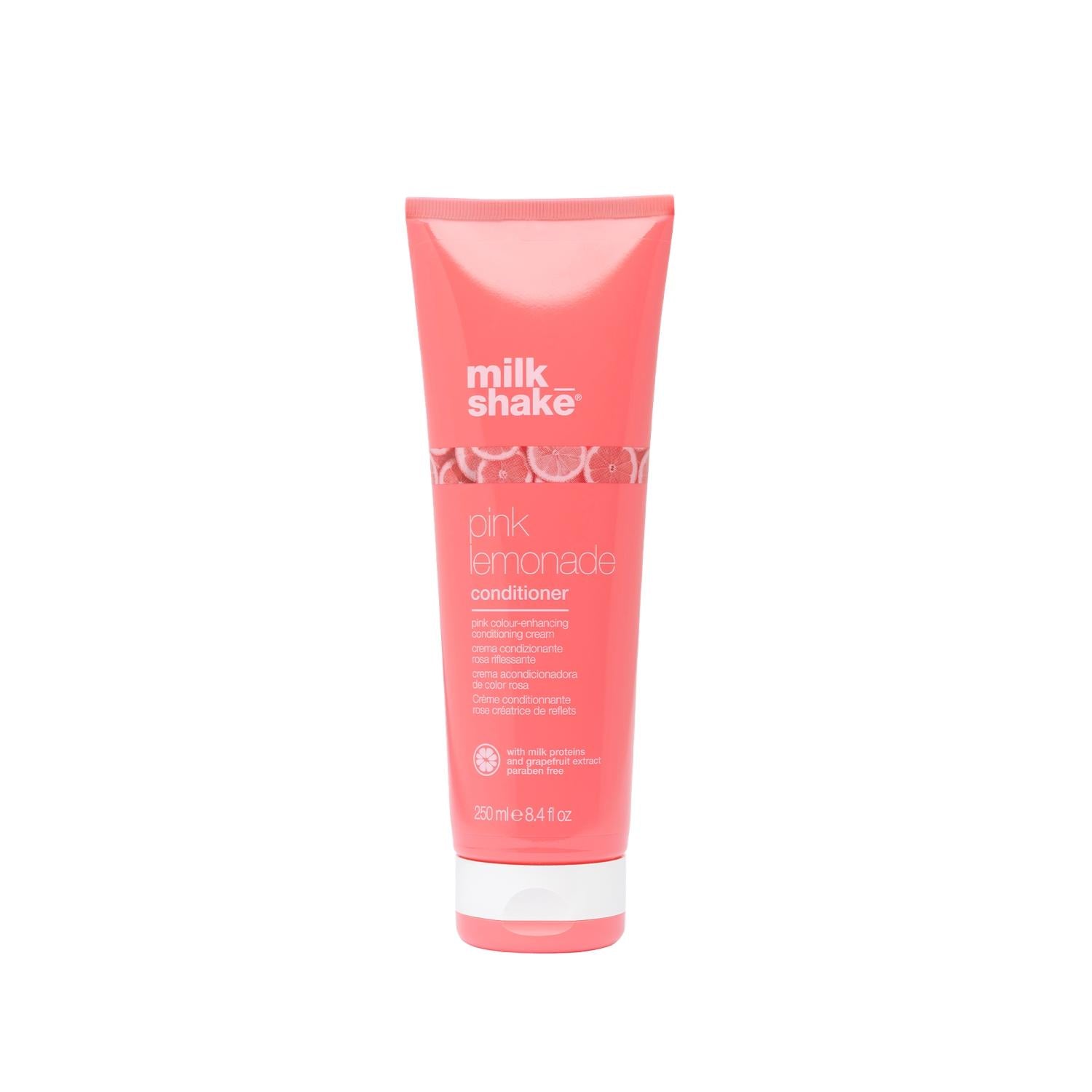 milk_shake Pink Lemonade Toning Hair Cream 250ml - Moisturizing, Pleasant Scent Pink Lemonade Toning Hair Cream by milk_shake Pink Lemonade hair cream, Toning hair cream, milk_shake hair products, Hair care products with pleasant scents, Moisturizing hair cream, Hair toning products, Hair moisturizing cream, Pleasant scent hair care, Hair care routine products