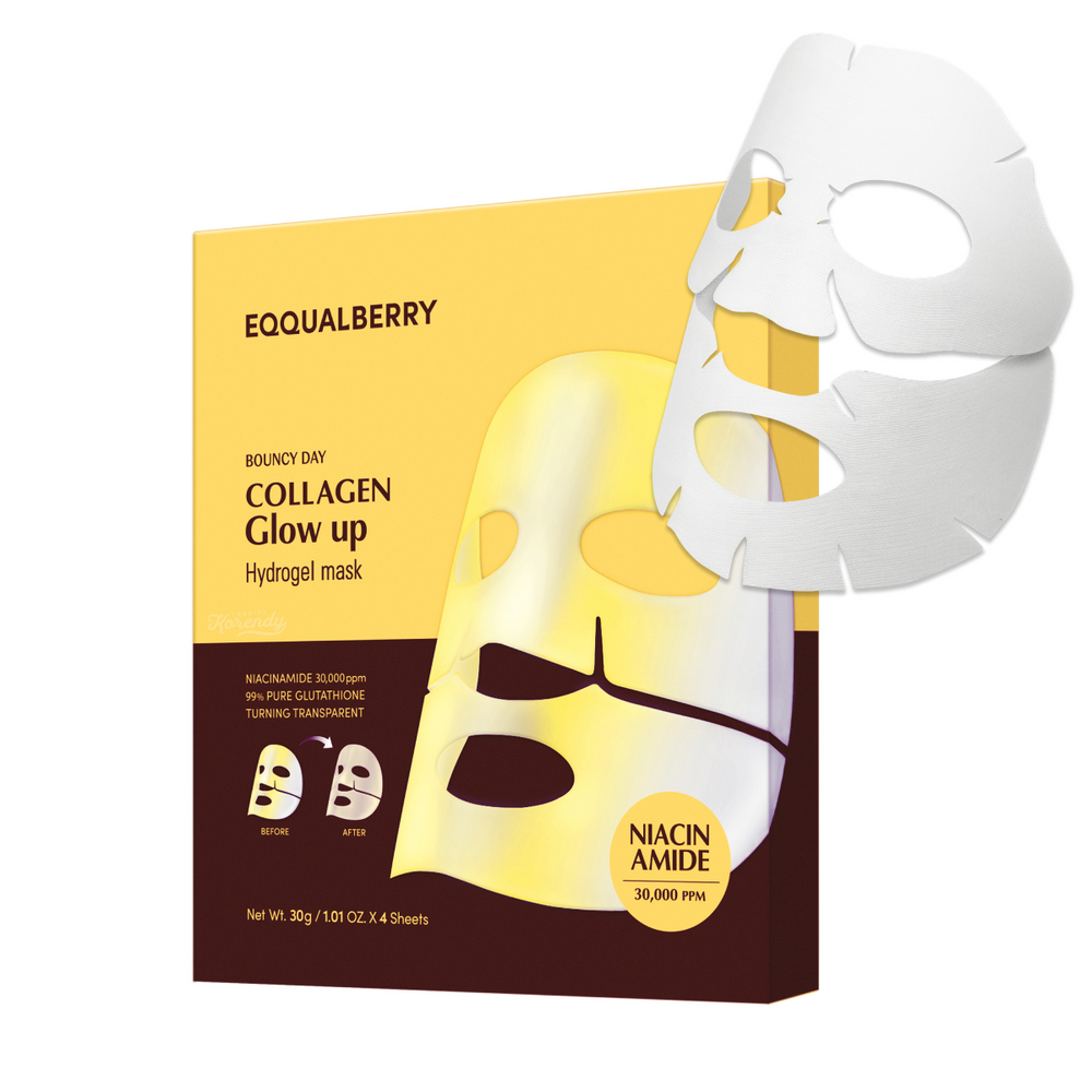 Eqqualberry Collagen Glow up Hydrogel Mask Brightening 4 Pack