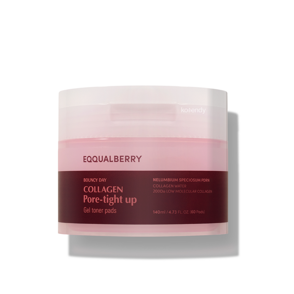 Eqqualberry Collagen Pore Tight Up Gel Toner Pads 60 Count