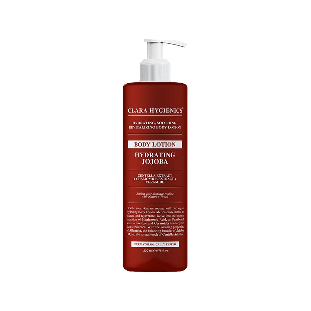 Clara Hygienics Hydrating Jojoba Body Lotion - 200ml Daily Moisturizer for Dry Skin, Nemlendirici Vücut Losyonu Clara Hygienics Hydrating Jojoba Body Lotion - Daily Moisturizer hydrating body lotion, jojoba body lotion, daily moisturizer, Clara Hygienics body lotion, nemlendirici vücut losyonu, dry skin solution, moisturizing skincare, skincare routine, jojoba skincare, body care, hydration, skin health