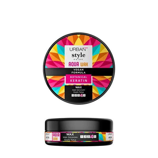 Urban Care Style Guide Wax Aqua - Moisture Resistant Hair Wax with Keratin, Paraben & Silicone Free (3.38 fl oz) Urban Care Hair Wax - Moisture Resistant & Natural Hair Wax, Styling Wax, Moisture Resistant Hair Product, Paraben Free Hair Care, Silicone Free Hair Wax, Keratin Hair Product, Natural Hair Care, Long Lasting Hair Style, Humid Weather Hair Care, Chemical Free Hair Products, Hair Styling for Men, Hair Styling for Women, Urban Care Products