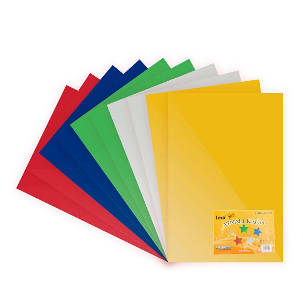 Lino Metallic Cardstock - 5 Designs, 10 Sheets (9.06 x 12.99 inches) - Art Supplies for Crafting & Decorative Projects