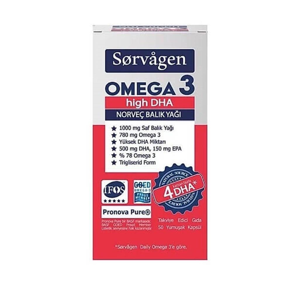 Sorvagen Omega-3 High DHA Norwegian Fish Oil 50 Softgels - Heart Health & Brain Support Supplement Sorvagen Omega-3 High DHA Fish Oil - Heart & Brain Health Omega-3 supplement, High DHA fish oil, Norwegian fish oil capsules, Heart health supplements, Brain health support, Omega-3 fatty acids, Dietary supplement, Fish oil softgels, Gluten-free, Sugar-free, Trigliserid form, Cognitive function support, Vision health, Wellness supplements, Natural health products