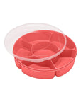 Ideenwelt 5-Compartment Red Snack Box for On-the-Go