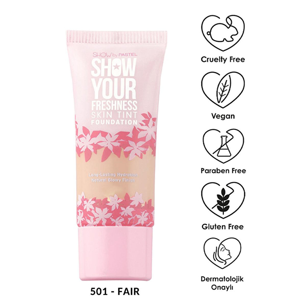 Show by Pastel Skin Tint Foundation - Natural Makeup with Long-lasting Coverage, Vegan & Cruelty-Free - Foundation