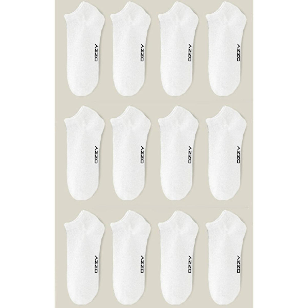 Ozzy Women's Seamless Socks - Pack of 12, Comfortable, White, Size 36/40