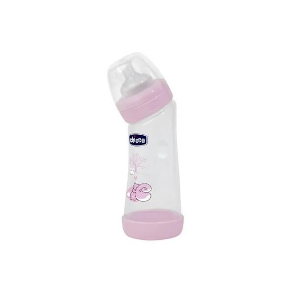 Chicco Anti-Colic Baby Bottle for Newborns - 250ml, Angled Neck for Comfortable Feeding - Baby Care