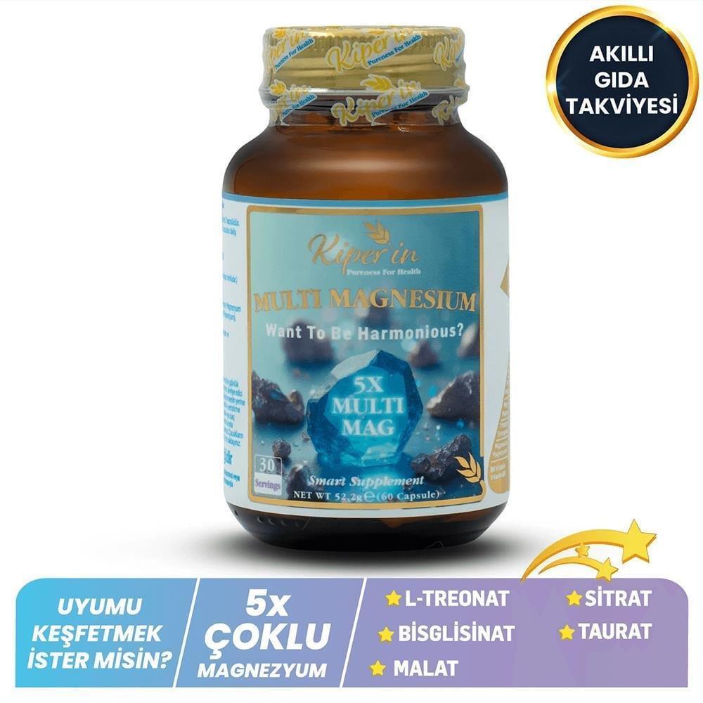 Kiperin Multi Magnesium 5X: Advanced Magnesium Complex with Taurate, Bisglycinate, Malate, Citrate, L-Treonate & Vitamin B6, 60 - image 2